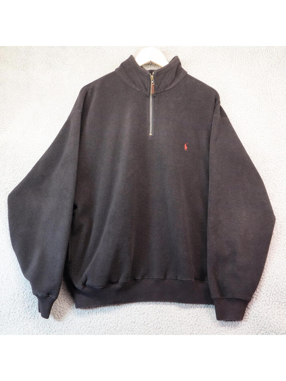 Polo Ralph Lauren Black Fleece 1/4 Zip Long Sleeve Men Large